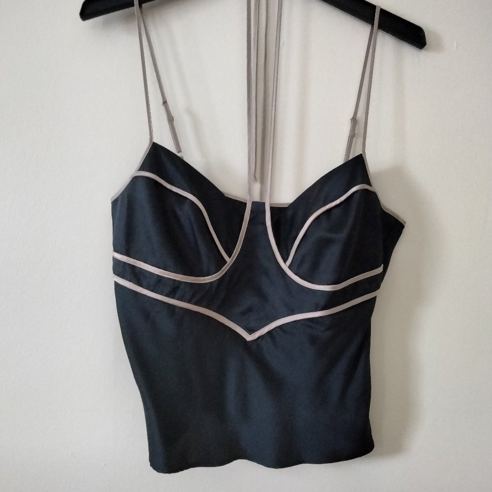 Fray black silk camisole/halter top  WORN ONCE